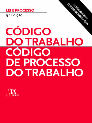 cover image of Código do Trabalho--Código de Processo do Trabalho--9ª Edição